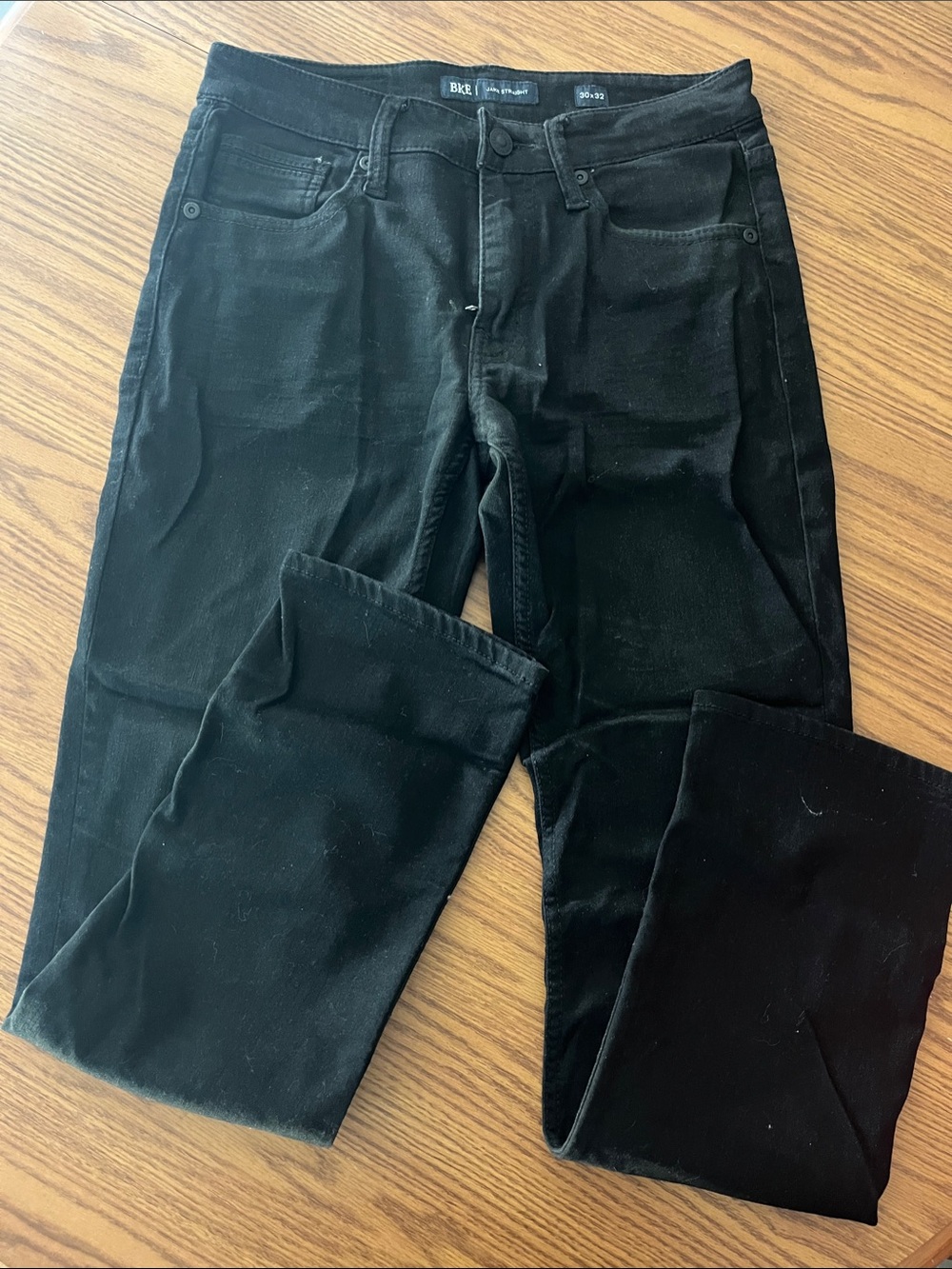 BKE Men's Black Jake Straight 30x32 Jeans